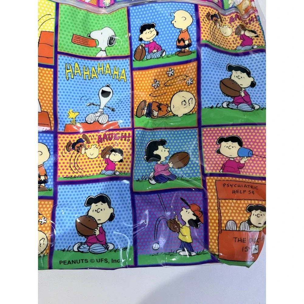 Vintage Peanuts Tote Bag PVC 90s Charlie Brown Snoopy Woodstock Cartoon‎ Linus L